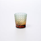 Green Amber Waves Whiskey Glass