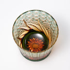 Green Amber Waves Whiskey Glass
