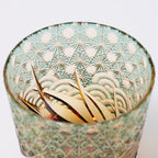 Green Amber Waves Whiskey Glass