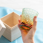 Green Amber Waves Whiskey Glass