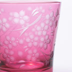 Deep Pink Sakura Whiskey Glass