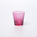 Deep Pink Sakura Whiskey Glass
