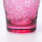Deep Pink Sakura Whiskey Glass