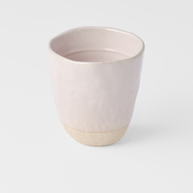 Lopsided Mug 275ml Sakura Pink Bisque Glaze