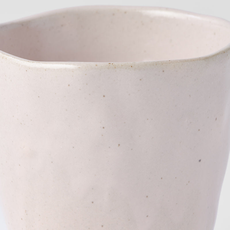 Lopsided Mug 275ml Sakura Pink Bisque Glaze