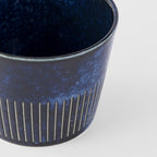Soba Cup 175ml Ridged Indigo Blue Glaze