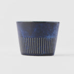 Soba Cup 175ml Ridged Indigo Blue Glaze