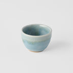 Sake Cup 30ml Crazed Blue Glaze