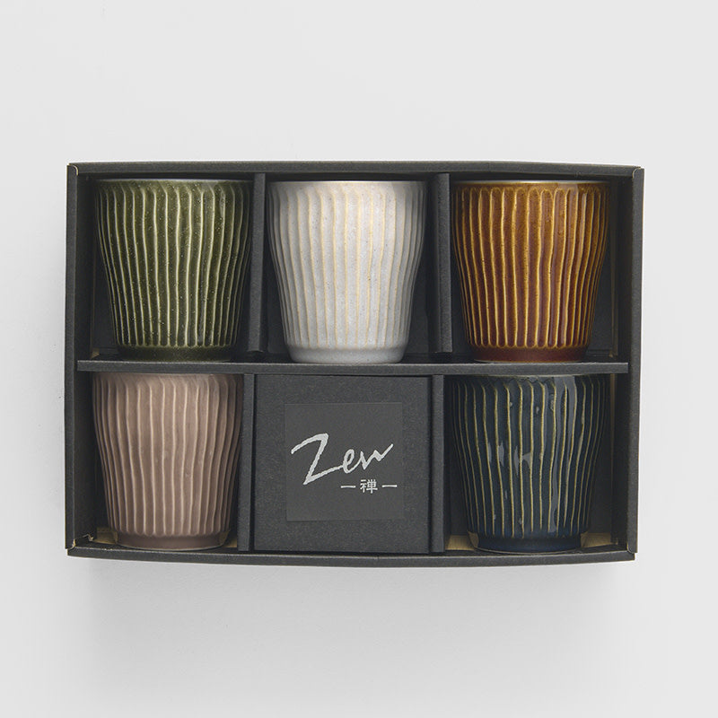 Cup Set 5pcs Autumn Glazes