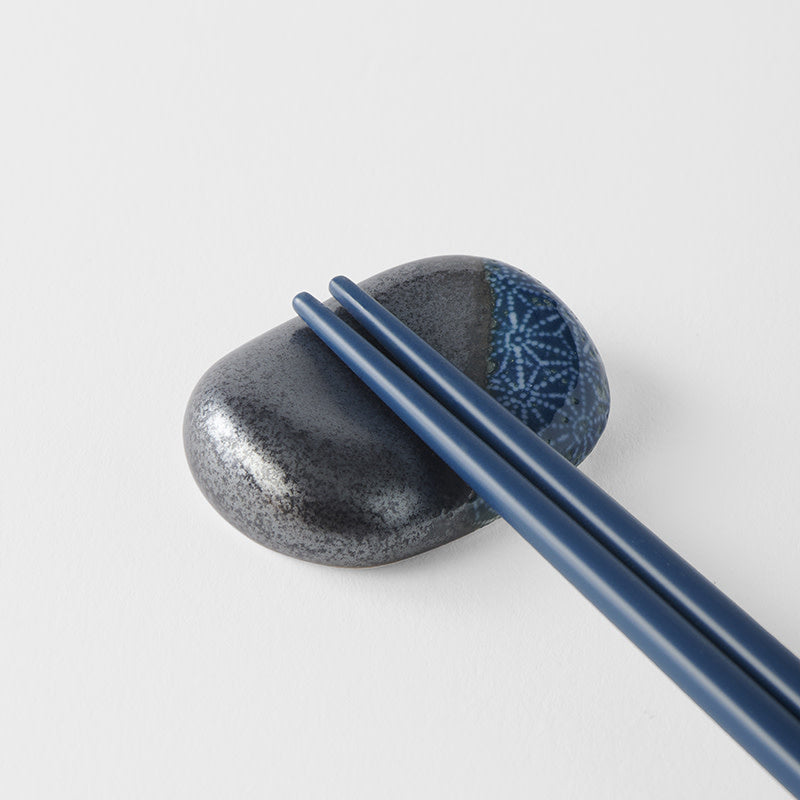 Chopsticks Rest Pebble Black Blue