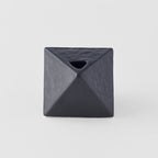 Vase Triangular 130ml Matte Black Glaze