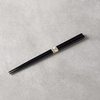 Chopsticks Lacquered Black Natural Wood