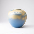 Gold Leaf and Trees Flower Vase