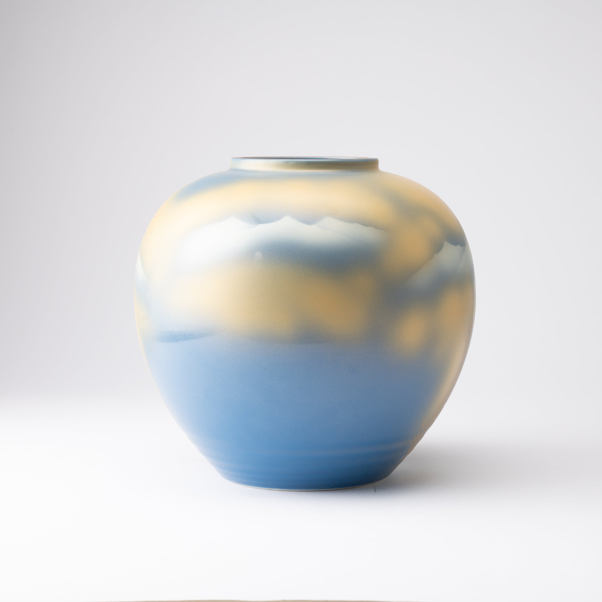 Gold Leaf and Trees Flower Vase