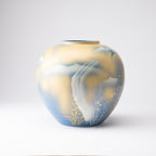 Gold Leaf and Trees Flower Vase