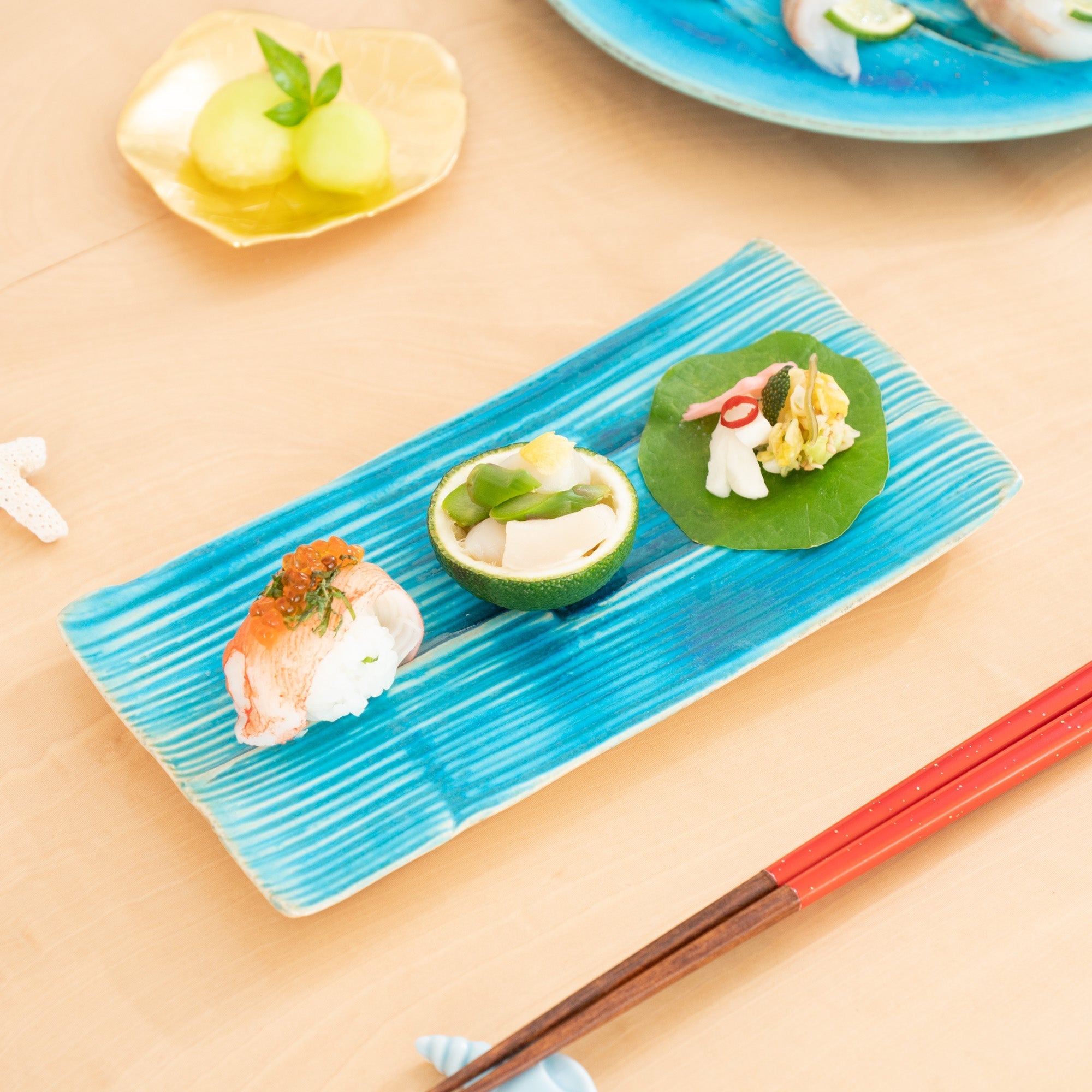 Malibu Turquoise Rectangle Side Plate