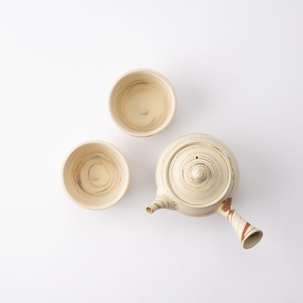 Marble Pattern Japanese Tea Set