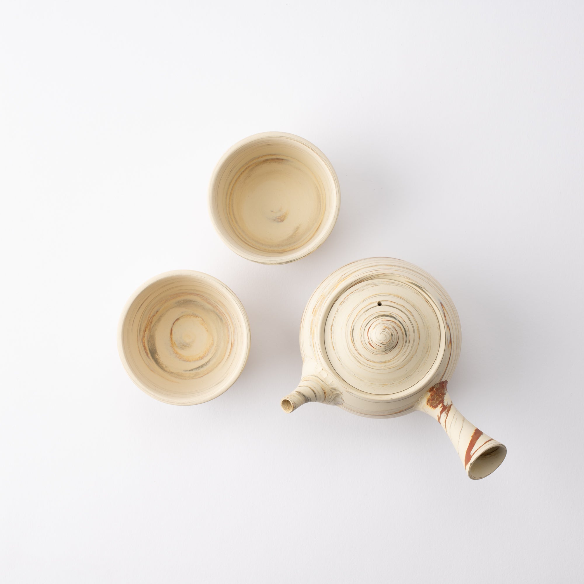 Marble Pattern Japanese Tea Set