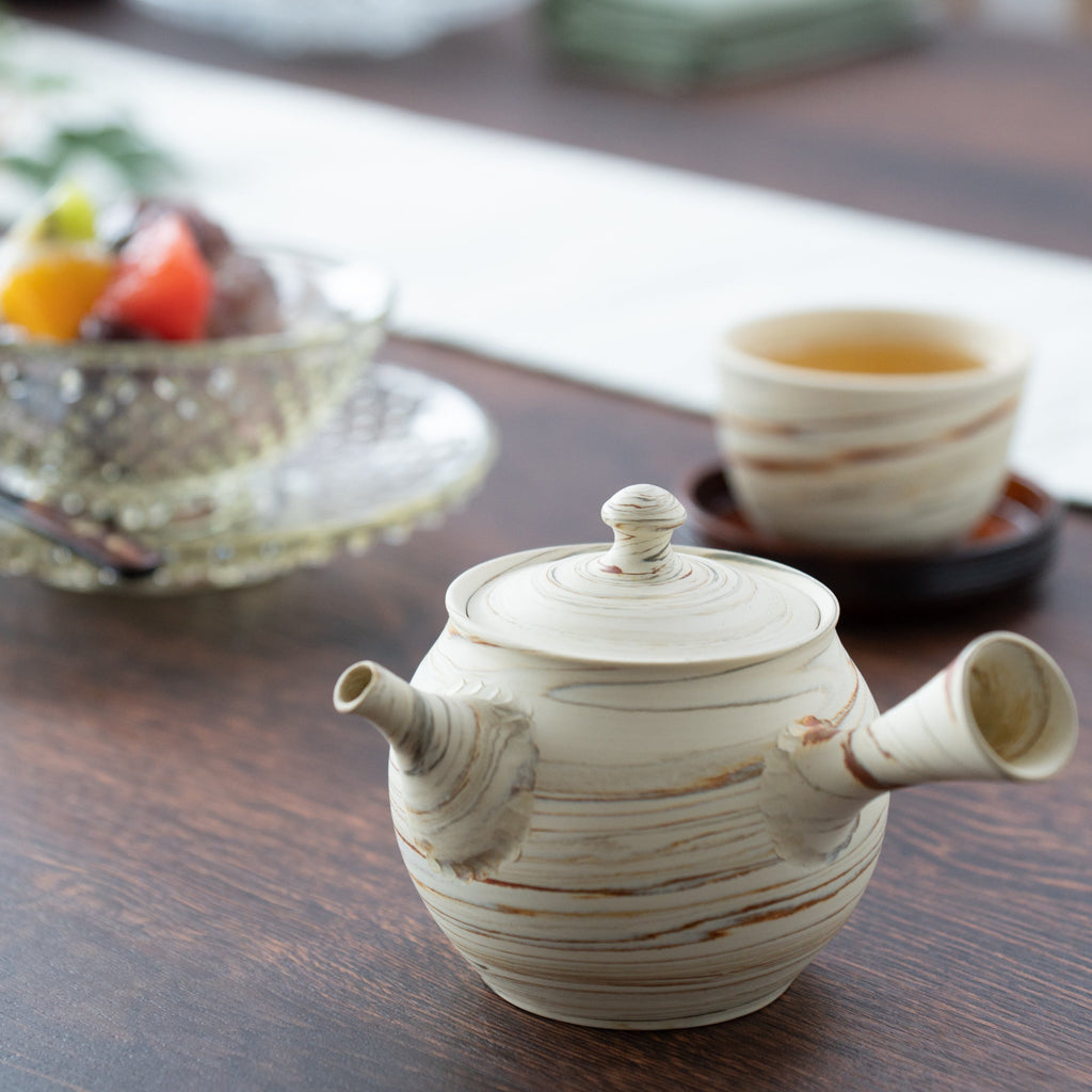 Marble Pattern Japanese Tea Set