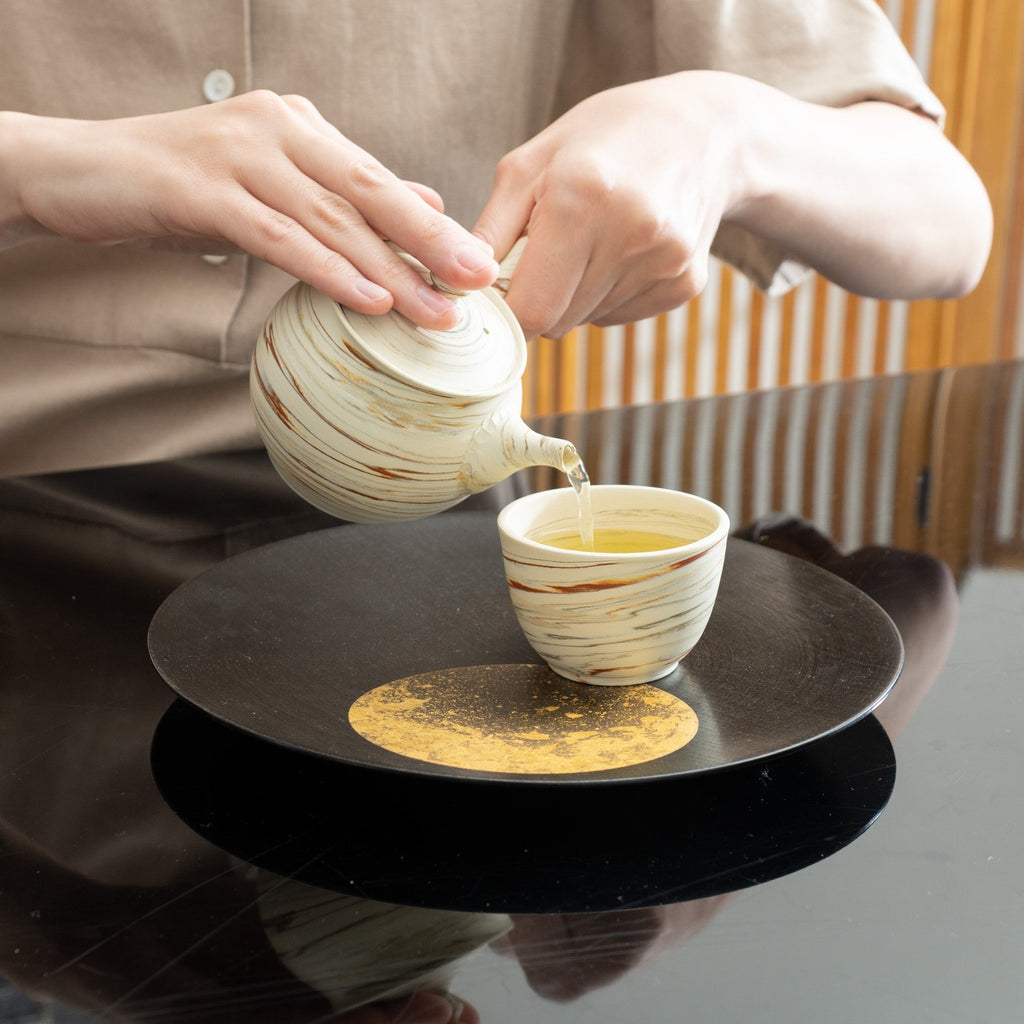 Marble Pattern Japanese Tea Set