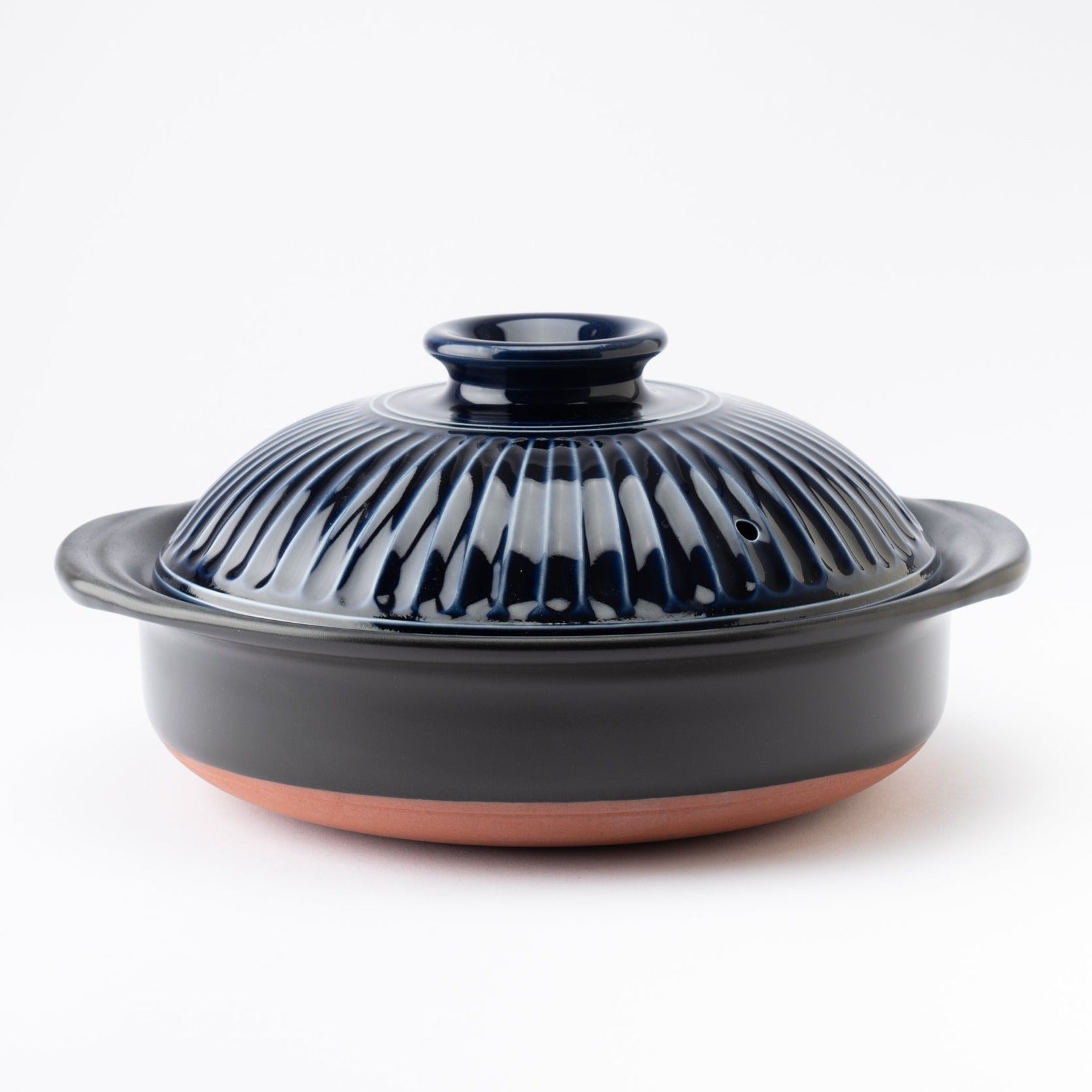 Kikka Navy IH-Compatible Donabe Japanese Clay Pot for 3 to 4 persons