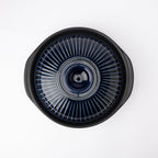 Kikka Navy IH-Compatible Donabe Japanese Clay Pot for 3 to 4 persons