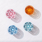 Amber Flower Petals Guinomi Sake Cup