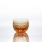 Amber Flower Petals Guinomi Sake Cup