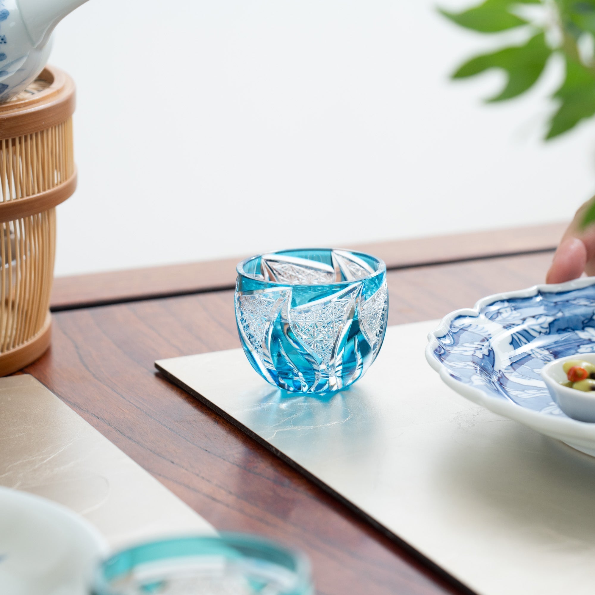 Blue Flame Guinomi Sake Cup