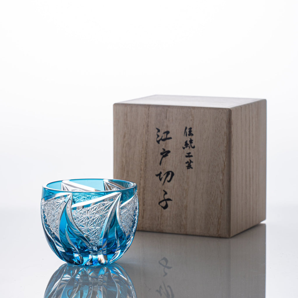 Blue Flame Guinomi Sake Cup