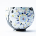 Polychrome Flowers Yunomi Japanese Teacup