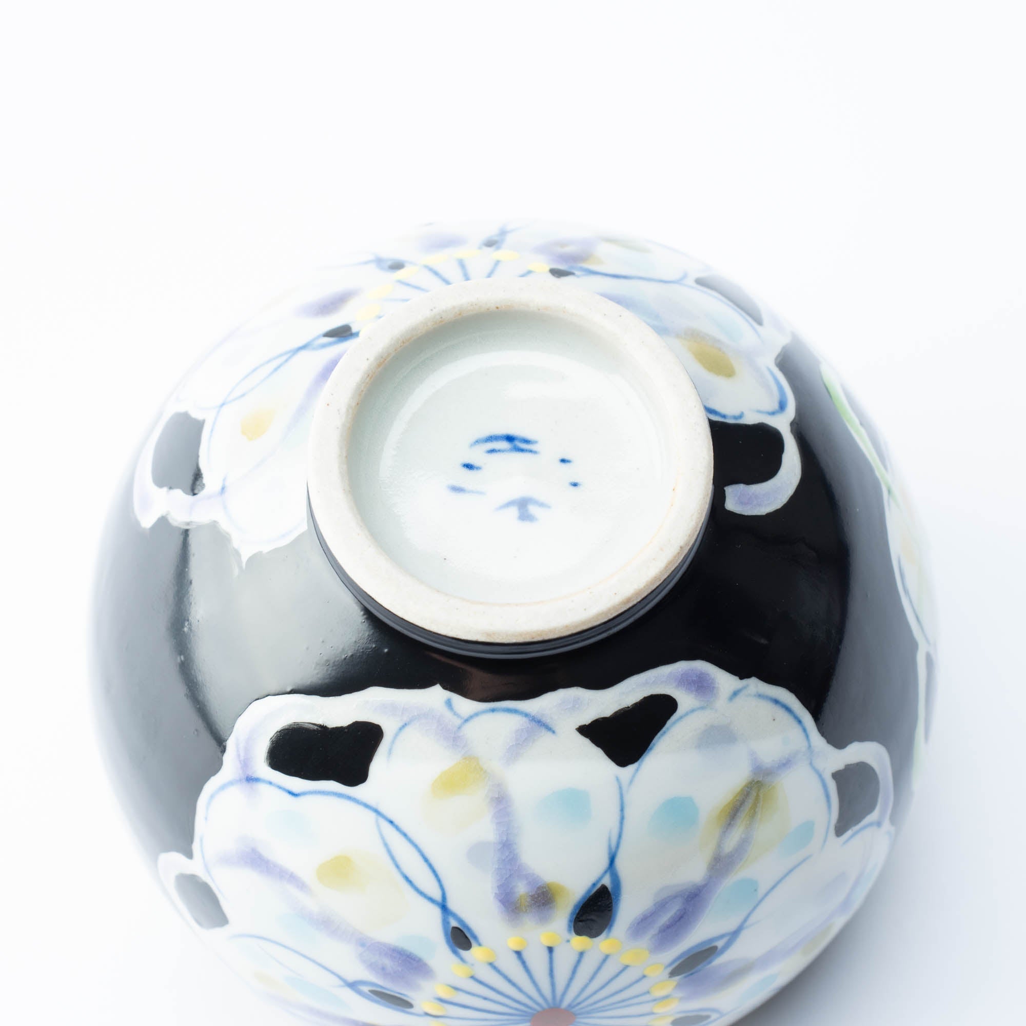 Polychrome Flowers Yunomi Japanese Teacup