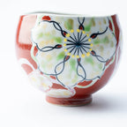 Polychrome Flowers Yunomi Japanese Teacup