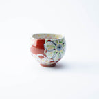 Polychrome Flowers Yunomi Japanese Teacup