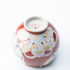 Polychrome Flowers Yunomi Japanese Teacup