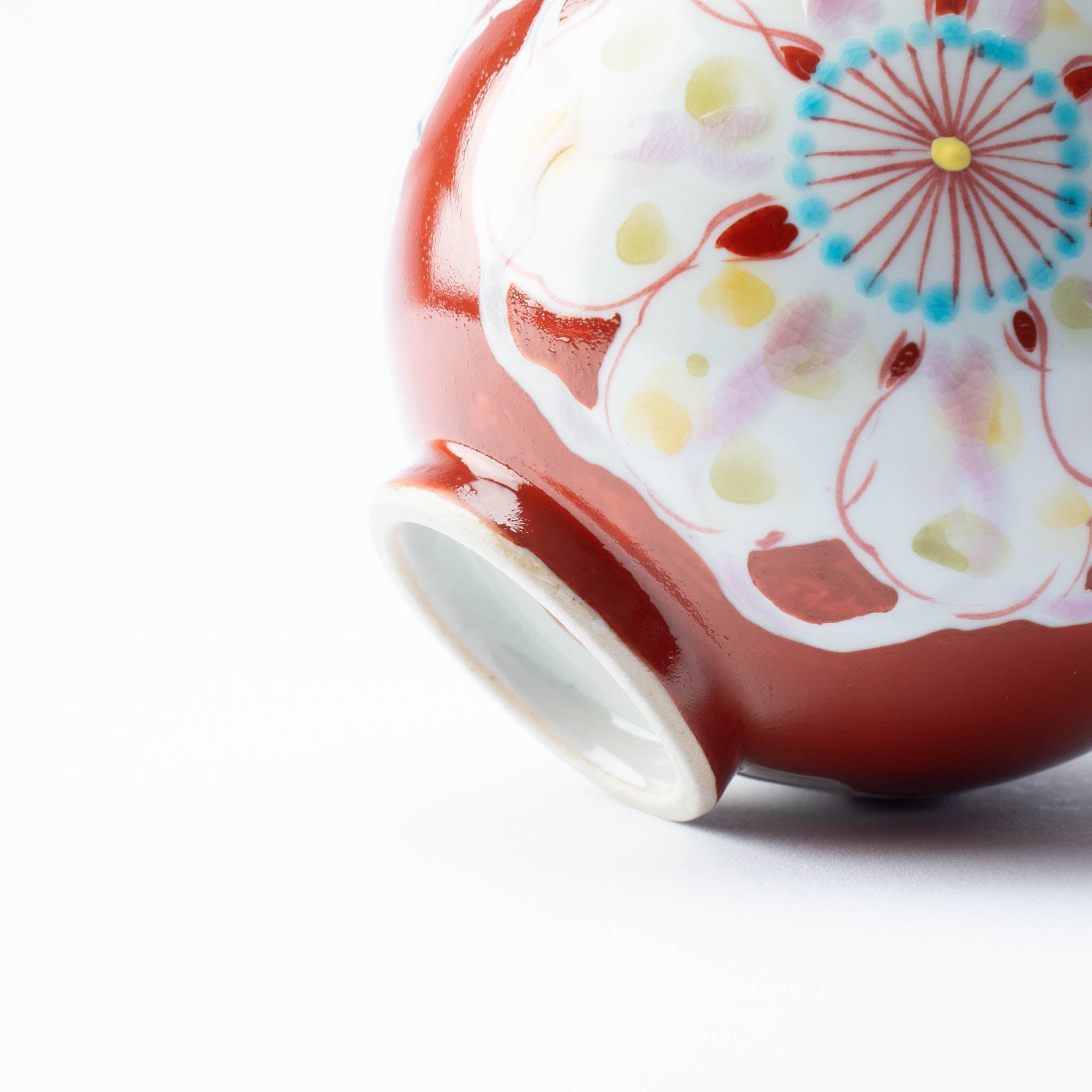 Polychrome Flowers Yunomi Japanese Teacup