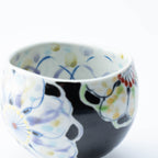 Polychrome Flowers Yunomi Japanese Teacup