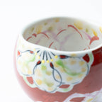 Polychrome Flowers Yunomi Japanese Teacup