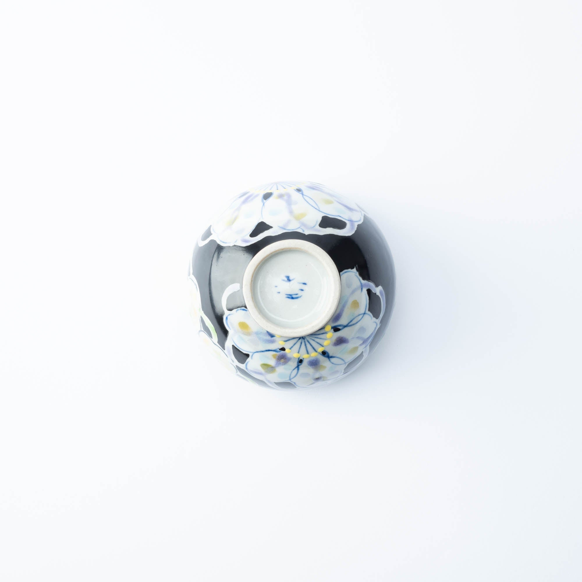 Polychrome Flowers Yunomi Japanese Teacup