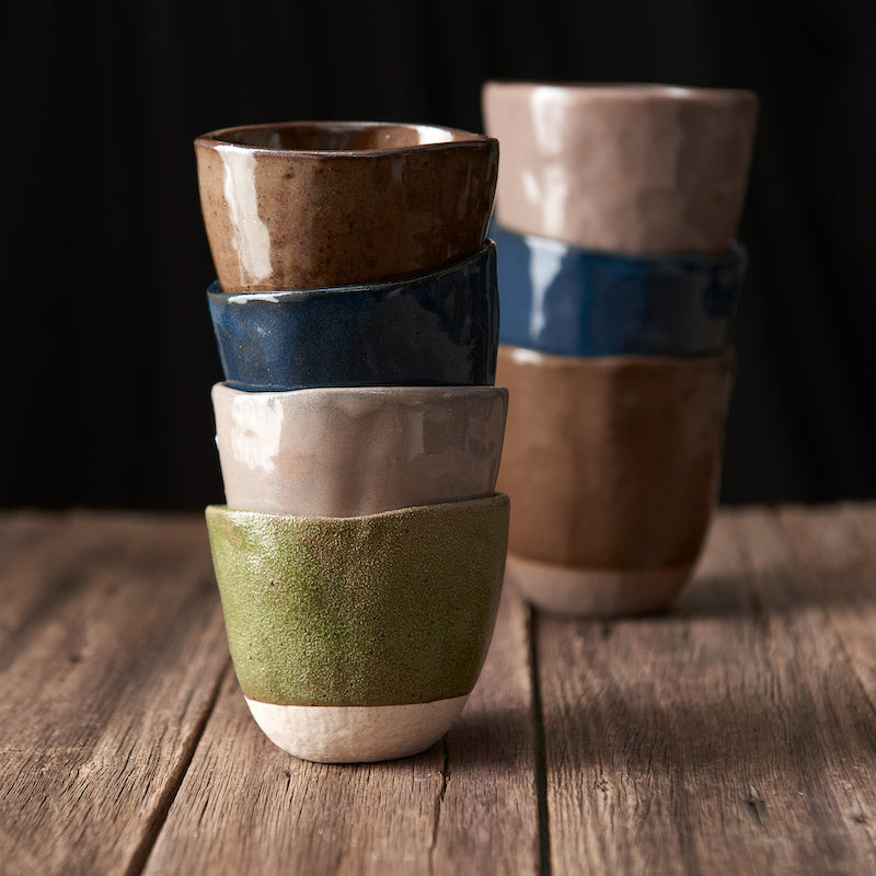 Lopsided Mug 275ml Sakura Pink Bisque Glaze