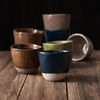 Lopsided Mug 200ml Black and Bisque Glaze