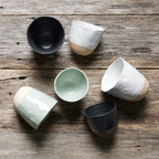 Lopsided Mug 200ml Black and Bisque Glaze