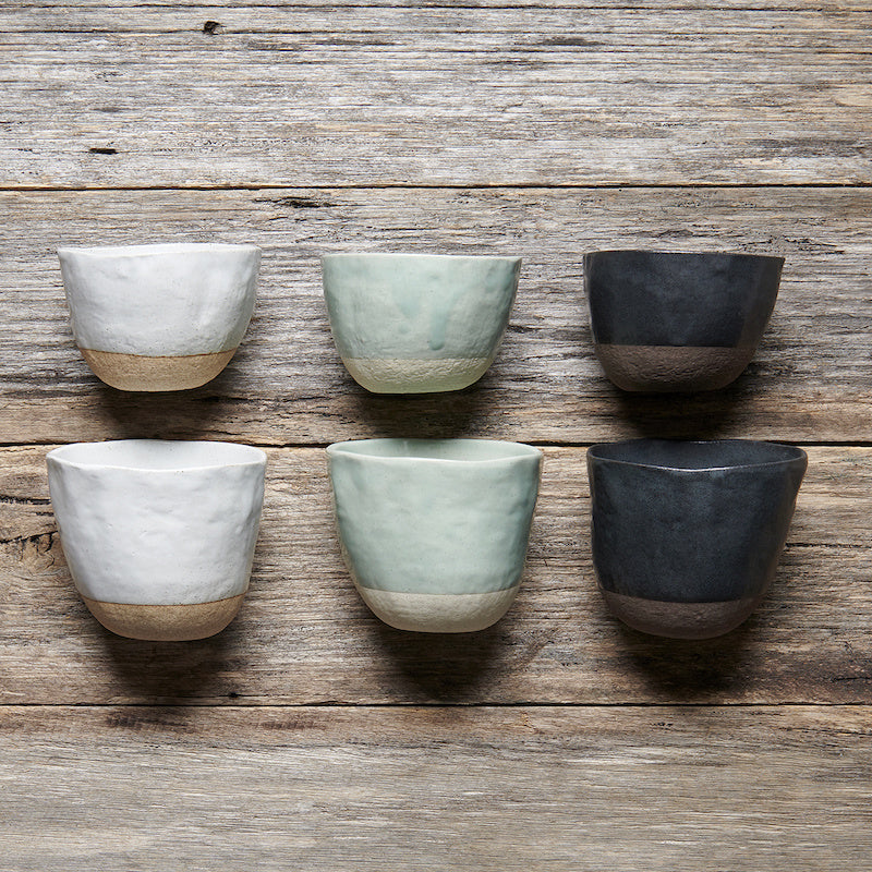 Lopsided Mug 200ml Black and Bisque Glaze