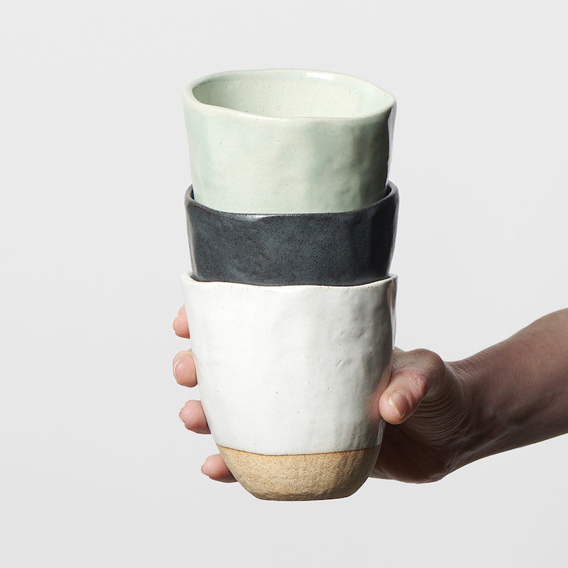 Lopsided Mug 200ml Black and Bisque Glaze