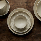 Ramen Bowl 25cm Ridged Alabaster Glaze