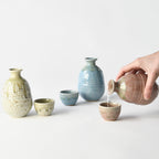 Sake Cup 40ml Black&Blue Drip Glaze
