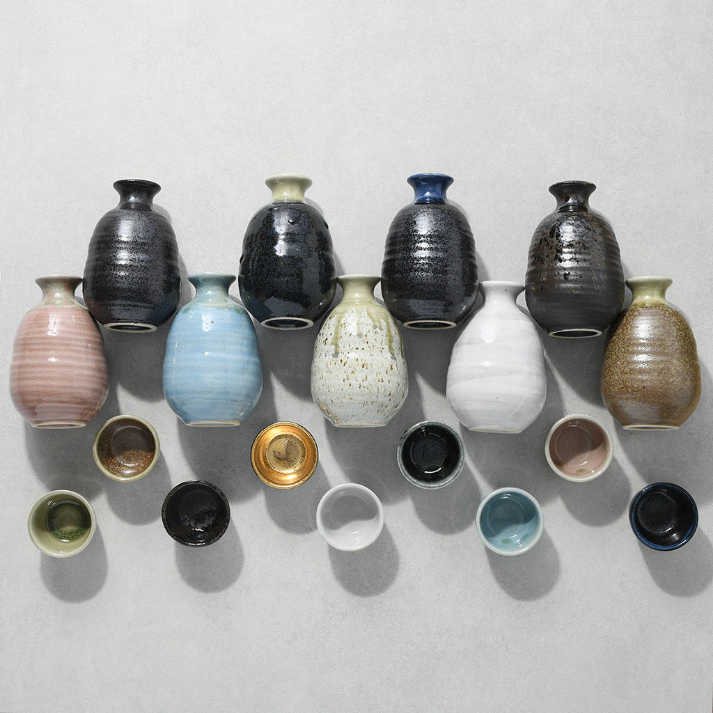Sake Cup 40ml Black&Blue Drip Glaze