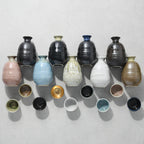 Sake Cup 40ml Black&Blue Drip Glaze
