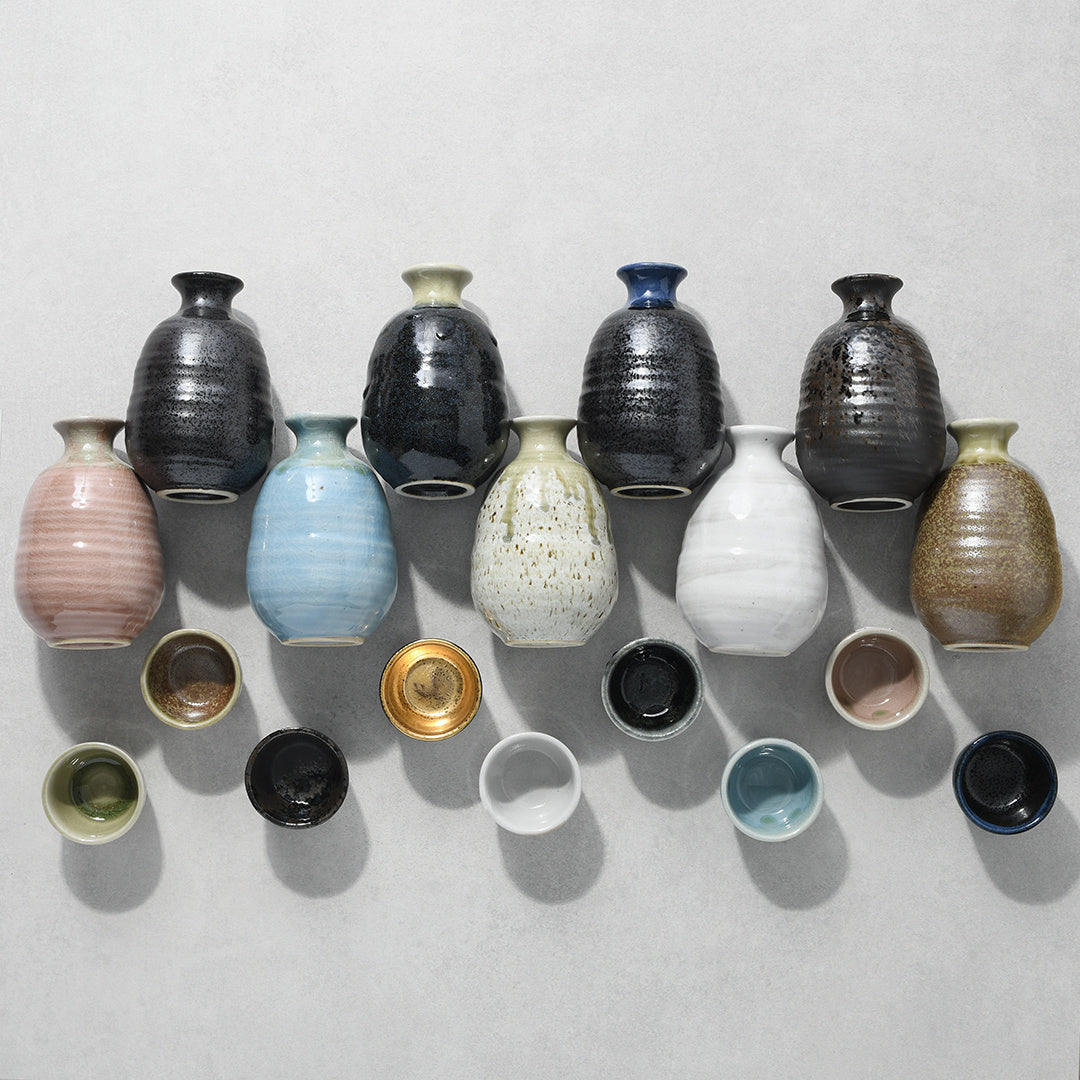 Sake Cup 40ml Black&Blue Drip Glaze