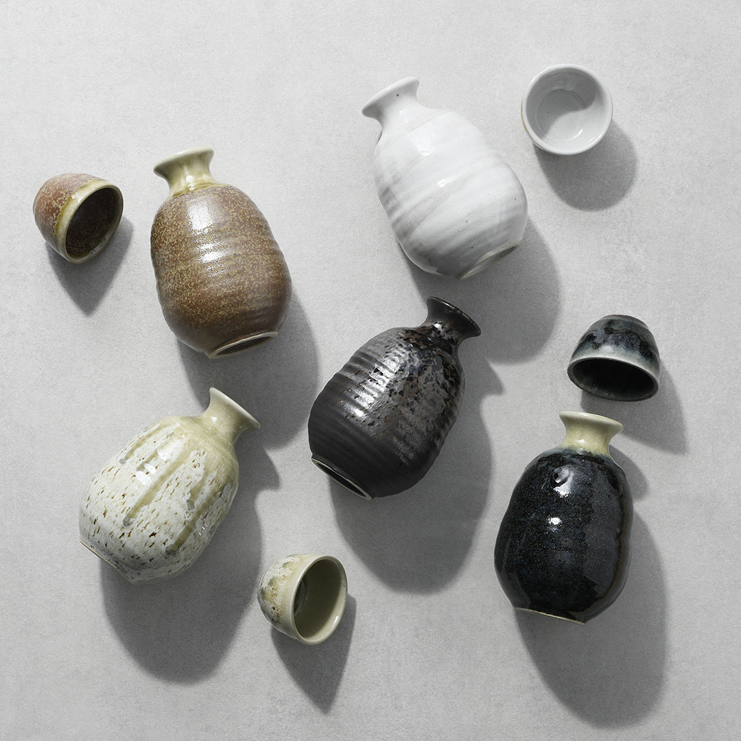 Sake Cup 40ml Black&Blue Drip Glaze